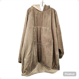 Comfy Oversized Tan Blanket Hoodie